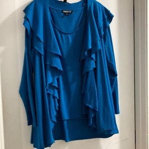 Gramercy 22 Sz 1X 2pc Tank with Jacket Teal